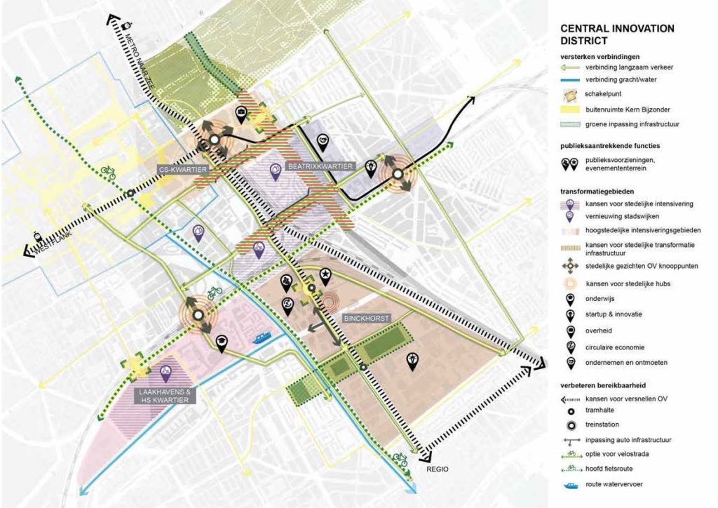 Kaart plan Central Innovation District