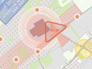 kaart met locaties voor verdichting