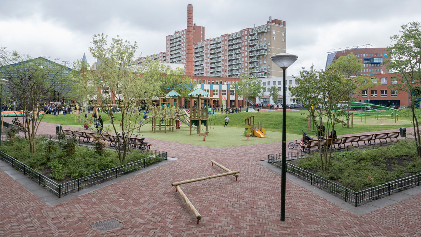 Nieuwe groene inrichting Slachtihuisplein