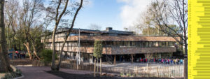 basisschool met groen schoolplein
