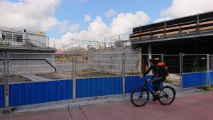 bouwplaats bij station Hollands Spoor