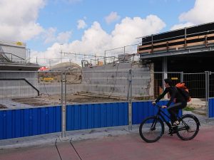 bouwplaats bij station Hollands Spoor